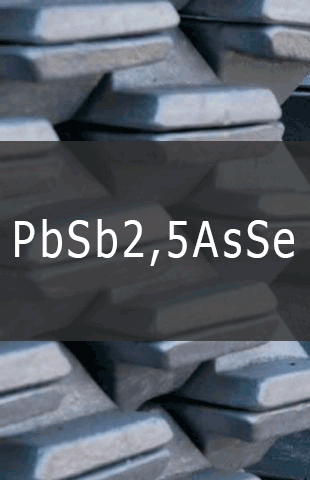 PbSb2,5 PbSb2,5AsSe в чушках